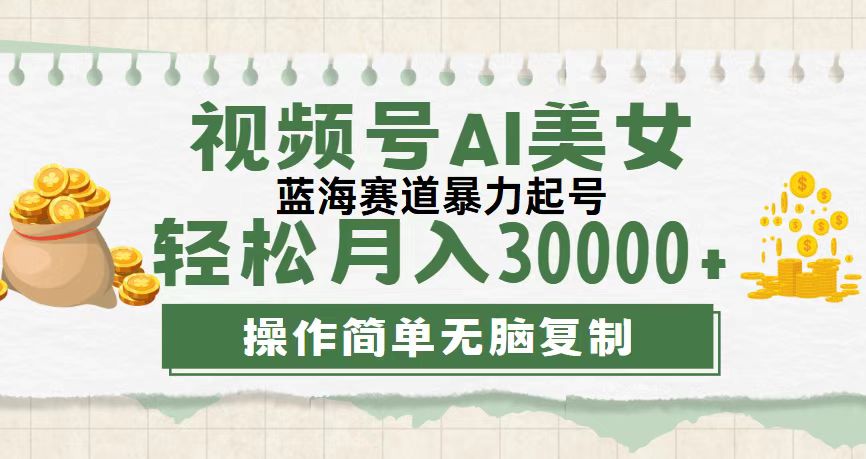 （12087期）视频号AI美女跳舞，轻松月入30000+，蓝海赛道，流量池巨大，起号猛，无…-聊项目