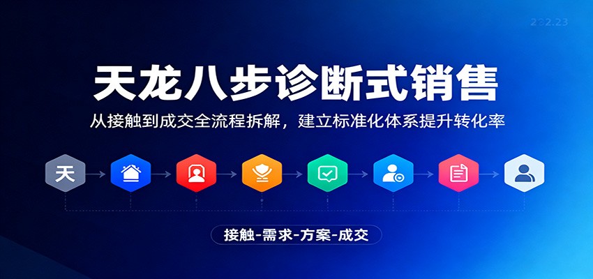 天龙八步诊断式销售，从接触到成交全流程拆解，建立标准化体系提升转化率-聊项目