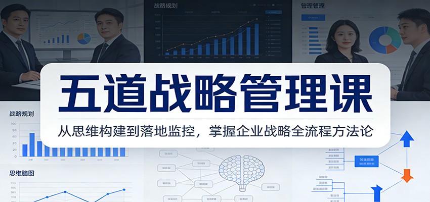 五道战略管理课：从思维构建到落地监控，掌握企业战略全流程方法论-聊项目