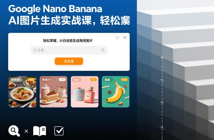 Google Nano Banana AI图片生成实战课，轻松掌握，小白也能生成商用图片-聊项目