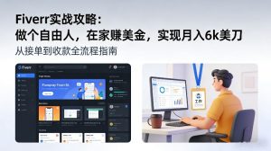 Fiverr实战攻略,做个自由人,在家賺美金,实现月入6k美刀-聊项目