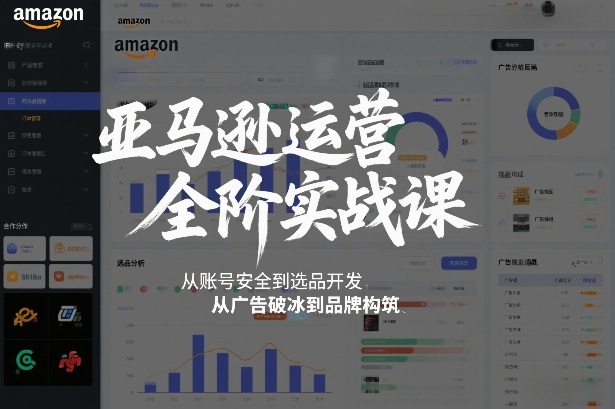 亚马逊运营全阶实战课，从账号安全到选品开发，从广告破冰到品牌构筑(更新2026年2月)-聊项目
