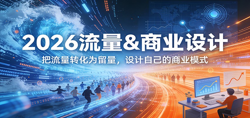 2026流量&商业设计，把流量转化为留量，设计自己的商业模式-聊项目