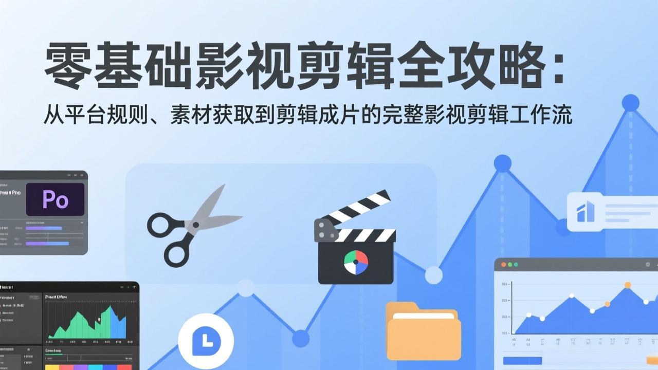 零基础影视剪辑全攻略：从平台规则、素材获取到剪辑成片的完整影视剪辑工作流-聊项目