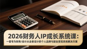 2026财务人IP成长系统课:一套专为财务/会计从业者设计的个人品牌与副业变现系统解决方案-聊项目
