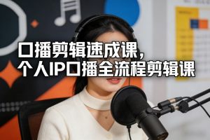 口播剪辑速成课,个人IP口播全流程剪辑课-聊项目