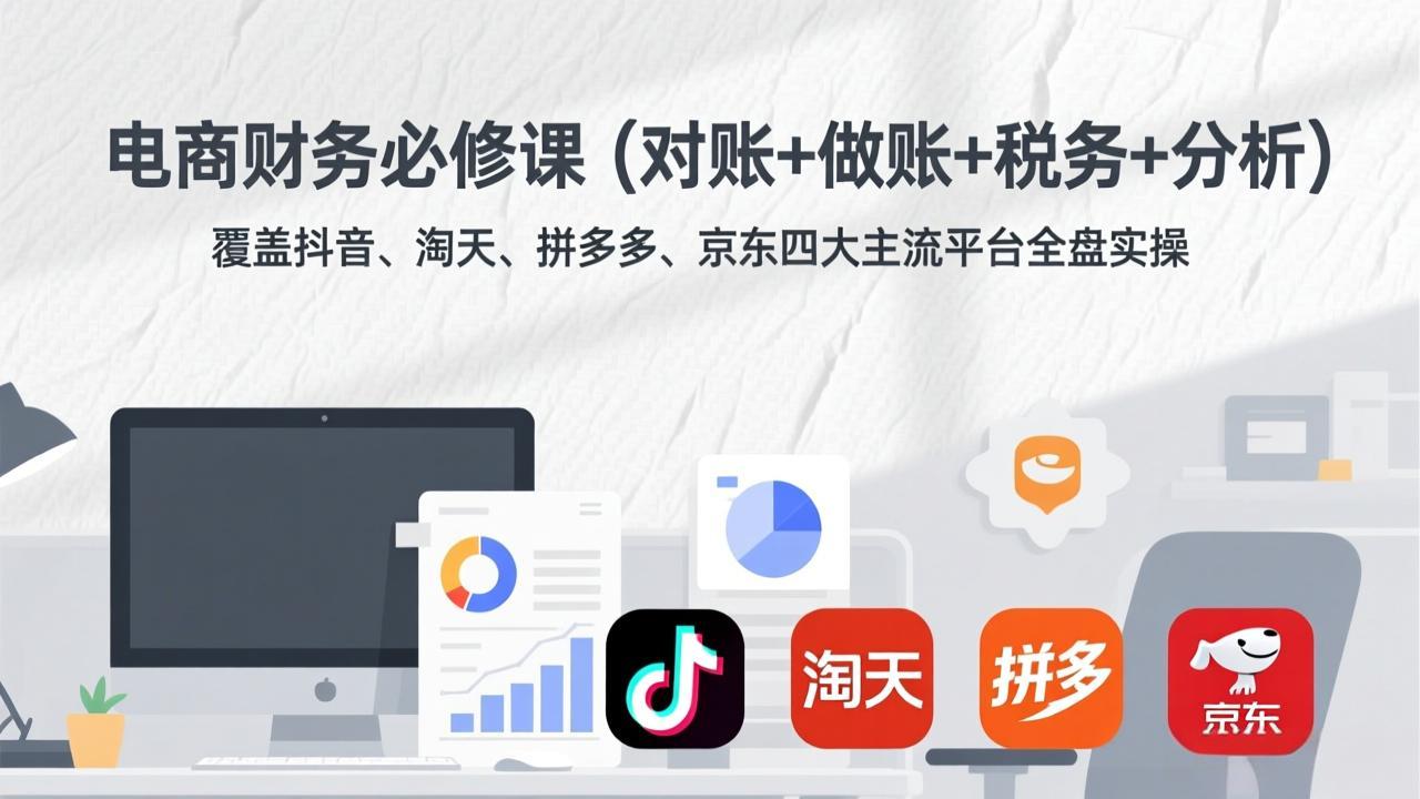 电商财务必修课(对账+做账+税务+分析-聊项目