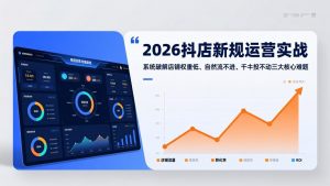 2026抖店新规运营实战：系统破解店铺权重低、自然流不进、千川投不动三大核心难题-聊项目