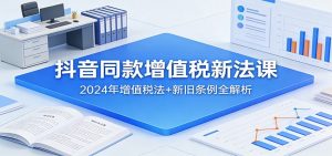 抖音同款增值税新法课：2024年增值税法+新旧条例全解析-聊项目
