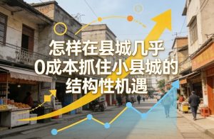 付费文章:怎样在县城几乎0成本抓住小县城的结构性机遇-聊项目