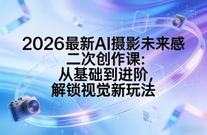 2026最新AI摄影未来感二次创作课:从基础到进阶,解锁视觉新玩法-聊项目