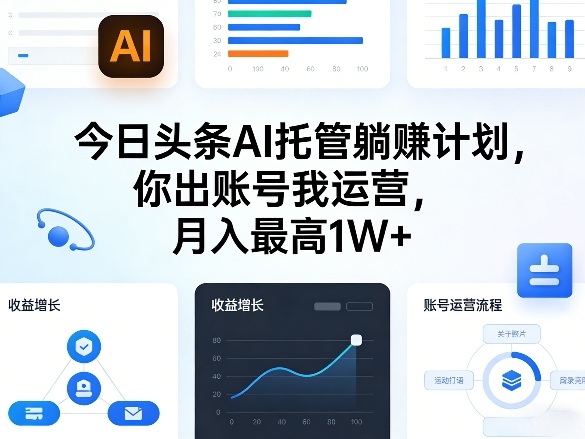 今日头条AI托管躺賺计划，你出账号我运营，月入最高1W+【揭秘】-聊项目