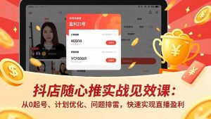 抖店随心推实战见效课(更新-聊项目