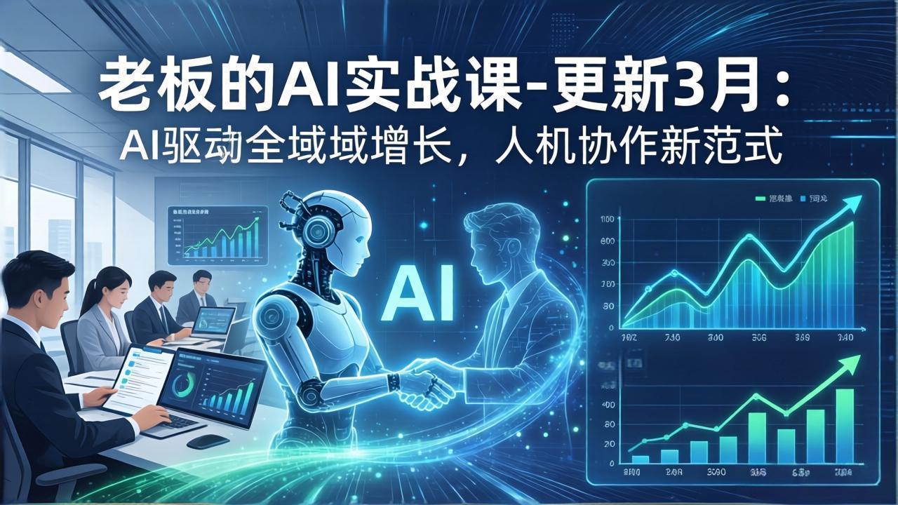 老板的AI实战课-更新3月：AI驱动全域增长，人机协作新范式，用AI提高企业效率、利润与竞争力-聊项目