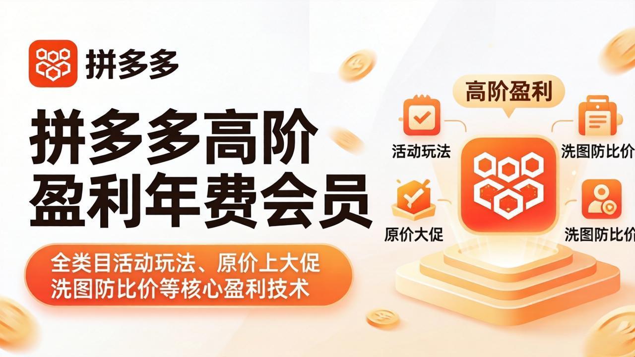拼多多高阶盈利年费会员(更新4月-聊项目