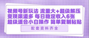 视频号新玩法：ai飞行视频玩法，每日稳定入账5张左右【配套齐全】-聊项目