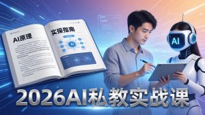 2026AI私教实战课：从AI原理到全场景实操，零基础学会用AI提效+单人单干创业-聊项目