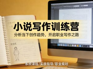 小说加写作训练营,带你分析如何在当下脱颖而出,开启你的职业创作之路-聊项目