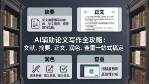 AI辅助论文写作全攻略:文献、摘要、正文、润色、查重一站式搞定-聊项目