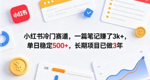 小红书冷门赛道,一篇笔记賺了3k+,单日稳定500+,长期项目已做3年【揭秘】-聊项目