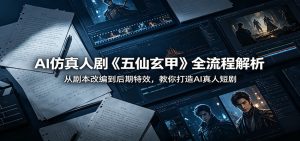 AI仿真人剧《五仙玄甲》全流程解析：从剧本改编到后期特效，教你打造AI真人短剧-聊项目