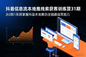 抖音信息流本地推线索获客训练营31期,从0到1系统掌握抖音本地推的全链路运营能力(更新0421)-聊项目