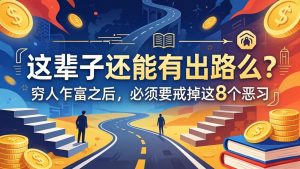 关于人生两篇付费文章【这辈子还能有出路么?】【穷人乍富之后,必须要戒掉这8个恶习】-聊项目