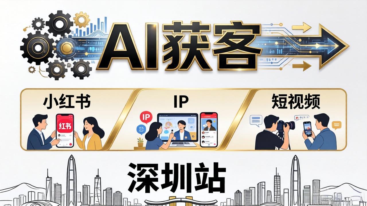 2026AI获客大课深圳站：4月17日-19日3天2夜拆透小红书+IP+短视频，老板操盘手必来-聊项目