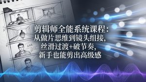剪辑师全能系统课程:从做片思维到镜头组接,丝滑过渡+破节奏,新手也能剪出高级感-聊项目