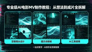 专业级AI电影MV制作教程,从想法到成片全拆解,宫格镜头+提示词模板+AI工具一站式教学-聊项目