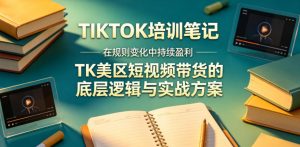 视界跨境TIKTOK4月17培训笔记，在规则变化中持续盈利，TK美区短视频带货的底层逻辑与实战方案【文档】-聊项目