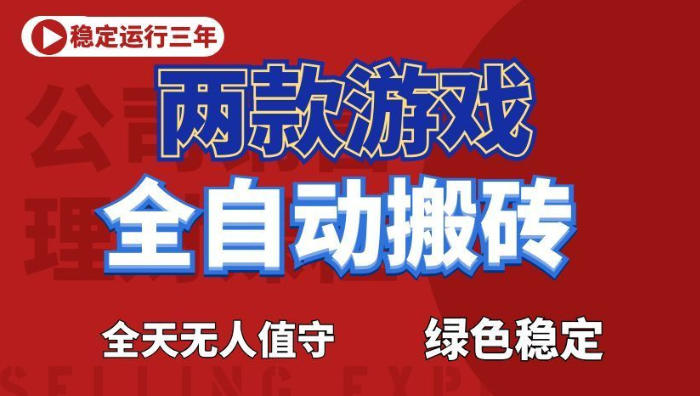 海外游戏全自动搬砖，日入1k+，全天无人值守，绿色稳定！【揭秘】-聊项目