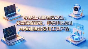 零基础AI编程实战课-更新，无需编程基础，手把手教你用AI快速做出实用工具产品-聊项目