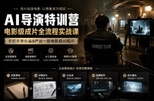 AI导演特训营，电影级成片全流程实战课，手把手带你从0产出一部电影级AI短片-聊项目