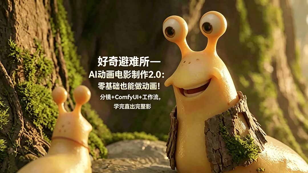 好奇避难所—AI动画电影制作2.0：零基础也能做动画！分镜+ComfyUI+工作流，学完直出完整影片-聊项目