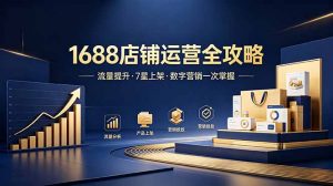 1688店铺没流量？产品上架不到7星？数字营销不会投？全套运营技能一次学(更新6月-聊项目