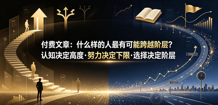 付费文章：什么样的人最有可能跨越阶层？认知决定高度·努力决定下限·选择决定阶层-聊项目