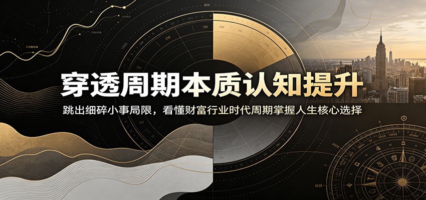 穿透周期本质认知提升：跳出细碎小事局限，看懂财富行业时代周期掌握人生核心选择-聊项目