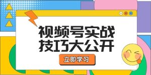 视频号实战技巧大公开:选题拍摄、运营推广、直播带货一站式学习-聊项目
