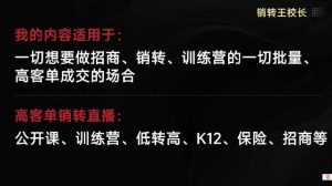 销转王校长合集,销转课,把公开课做成印钞机,送王校长印钞机课-聊项目