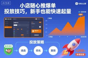 小店随心推爆单投放技巧，新手也能快速起量-聊项目