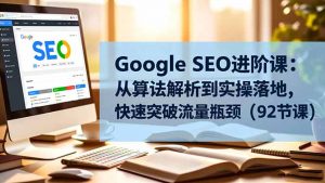 Google SEO进阶课:从算法解析到实操落地,快速突破流量瓶颈(92节课-聊项目