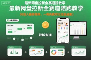 最新网盘拉新全赛道陪跑教学,0投入操作简单,一周内就可以见到成果-聊项目