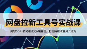 网盘拉新工具号实战课,内容SOP+被动引流+多端变现,打造持续收益月入破万-聊项目