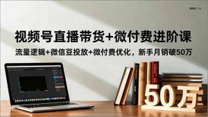 视频号直播带货+微付费进阶课：流量逻辑+微信豆投放+微付费优化，新手月销破50万-聊项目