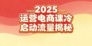 2025小红书运营电商课:新手实战+冷启动+流量揭秘-聊项目