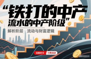 付费文章:铁打的中产,流水的中产阶级-聊项目