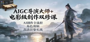 AIGC导演大师+电影级创作双修课:AI创作全流程、角色剪辑、高清渲染实战-聊项目