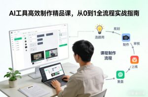AI工具高效制作精品课,从0到1全流程实战指南-聊项目