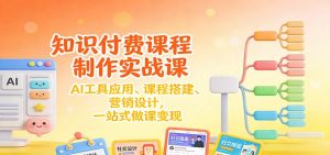 知识付费课程制作实战课：AI工具应用 、课程搭建、营销设计，一站式做课变现-聊项目